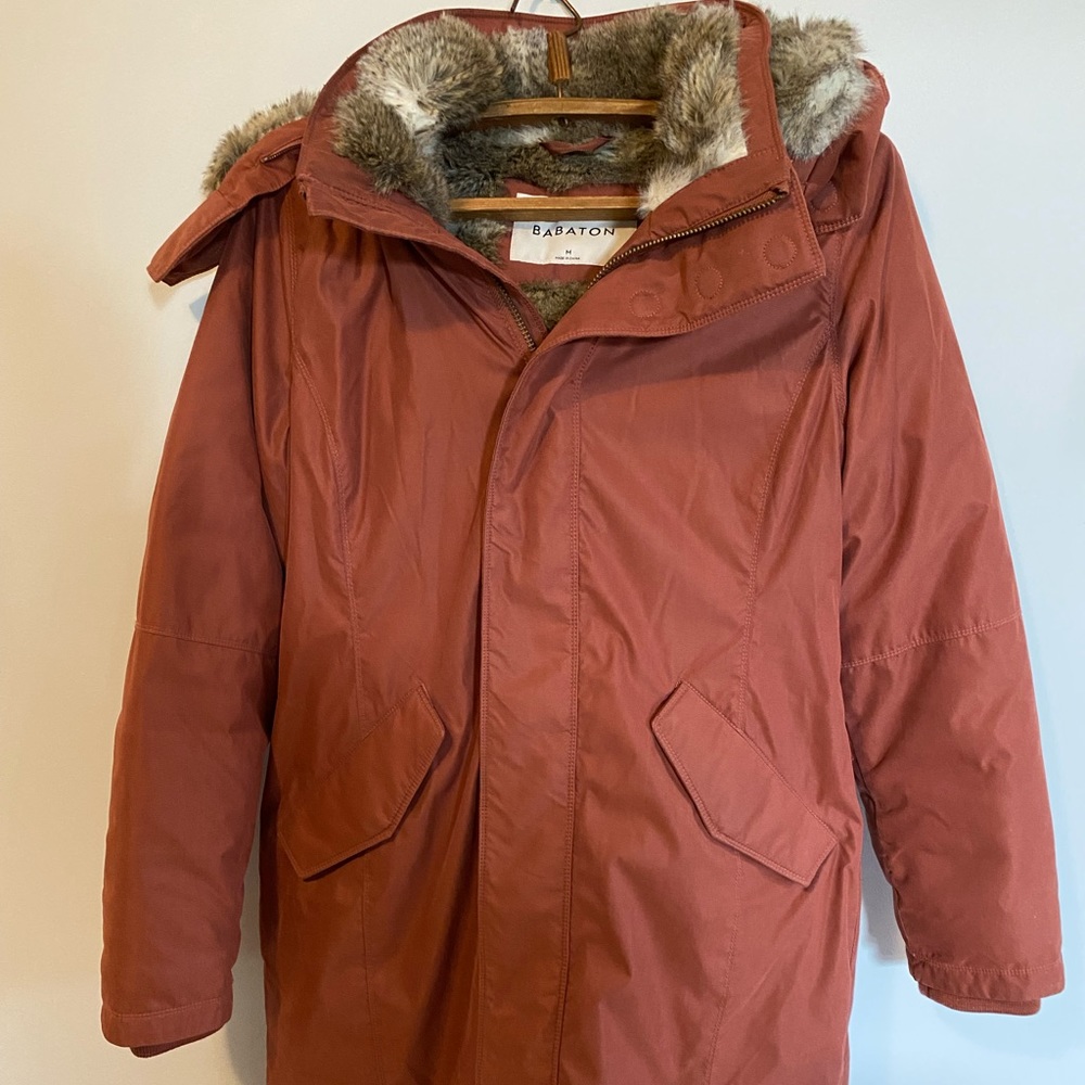 Oskar parka by Babaton Aritzia in Cider Gold